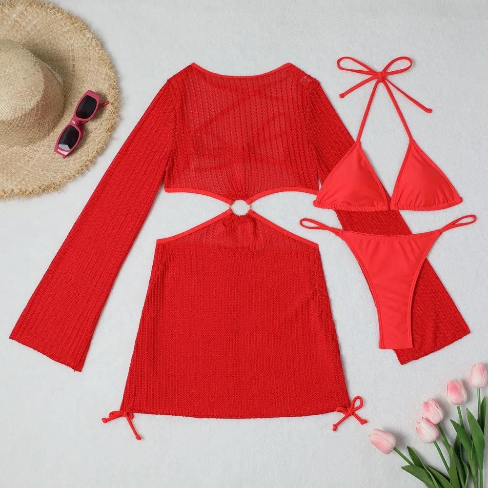2026 Sexy Bikinis Female Swimsuits Women's Three-Piece Swimwear Beach Swim Wear Bathing Suits Brazilian Bikini Set Pool Bather Beauty World Shop