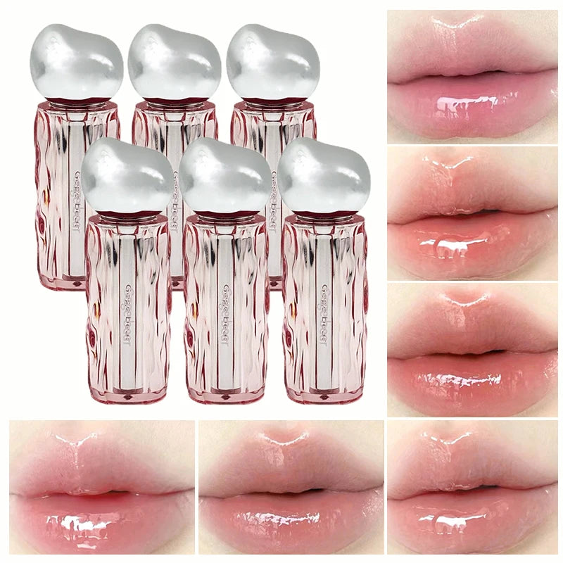 Crystal translucent lip glaze moisturizing water is not easy to fade natural color mouth red lip glaze Beauty World Shop