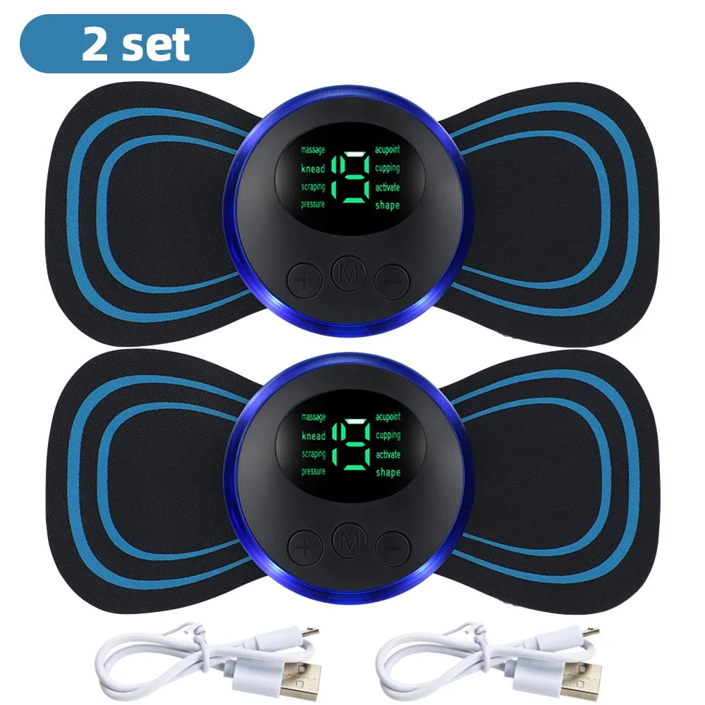 Electric Neck Massager EMS Muscle Massage Stimulator Low Frequency Instrument Back Cervical Calf Patches Pain Joints Mini Device Beauty World Shop