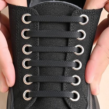 16pcs/lot Silicone Shoelaces No Tie Shoelaces 12 colors Elastic Lace Shoelace Creative Lazy Silicone Laces Rubber Lace Beauty World Shop
