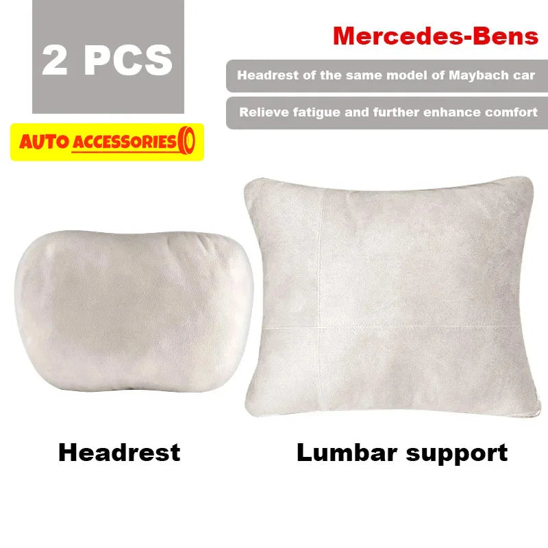 Car Headrest Neck Support Seat / Maybach Design S Class Soft Universal Adjustable Car Pillow Neck Rest Cushion High Quality Beauty World Shop