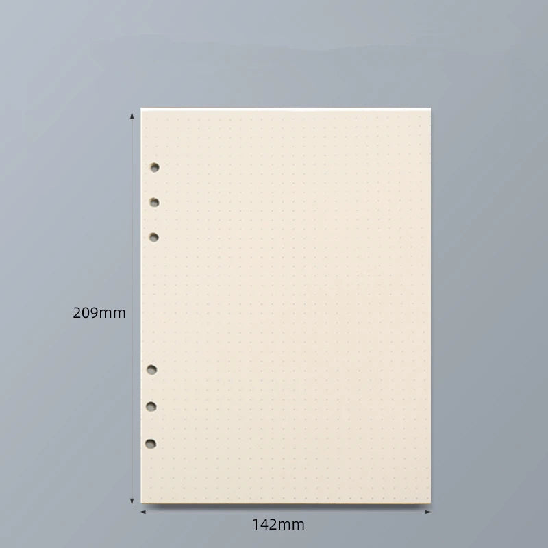 45 Sheets A5 A6 A7 Loose Leaf Notebook Refill Spiral Binder Inner Page Line Blank craft  Grid Inside Paper Stationery Beauty World Shop