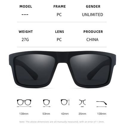 Classic Polarized Sunglasses Men Women Fashion Square Eyewear Male Sun Glasses Vintage Driving Eyeglasses Sport Shades Beauty World Shop