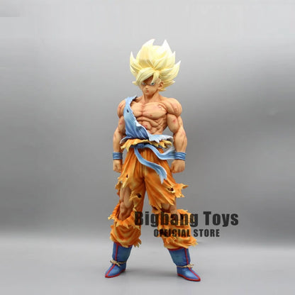 28cm Dragon Ball Z Figure Goku Anime Figures First Super Saiyan Gk Blood coating Gokou PVC Model Toys Doll Collectible Gifts Beauty World Shop