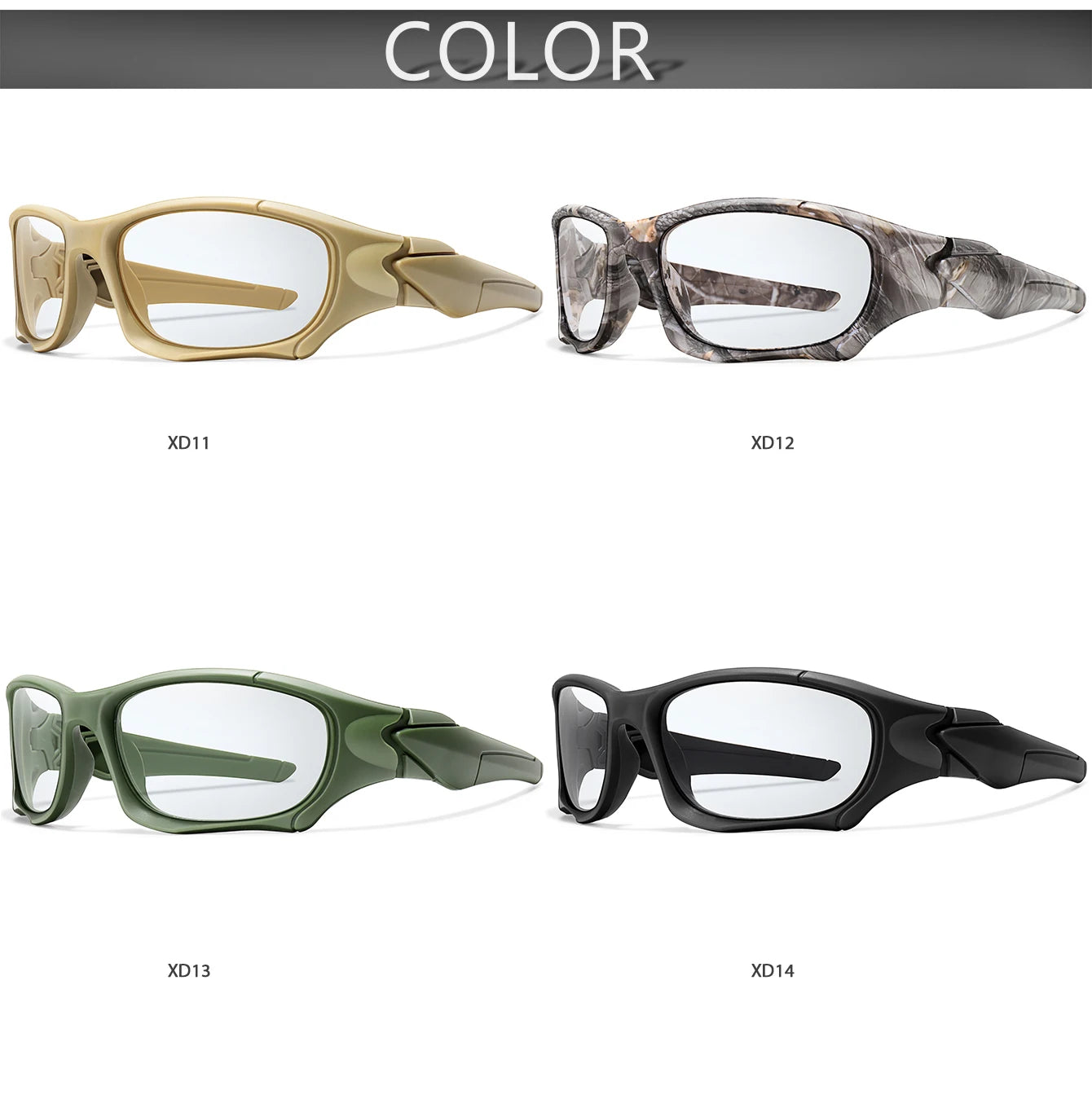 Photochromic Cycling Sunglasses Men Outdoor Sports Tactical Camouflage Goggles Vintage Driving Riding Fishing Windproof Beauty World Shop
