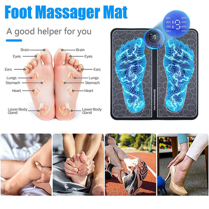 Electric Foot Massager Pad Muscle Massage Relaxation Trainer For Massage Fitness Outdoor Sport Home Family Relax Beauty World Shop