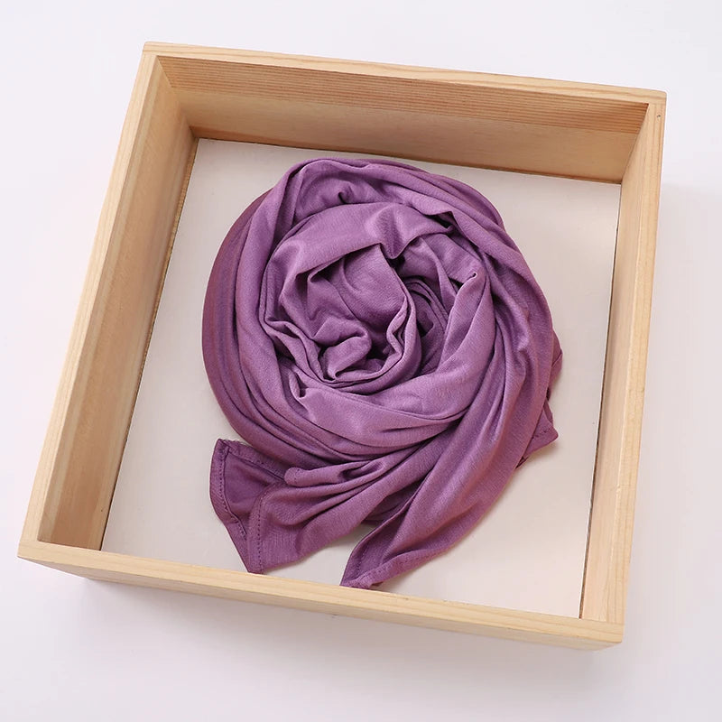 Muslim Jersey Hijab Scarf Women Long Solid Color Head Wrap For Women Hijabs Scarves Ladies Muslim Veil Jersey Hijabs Beauty World Shop