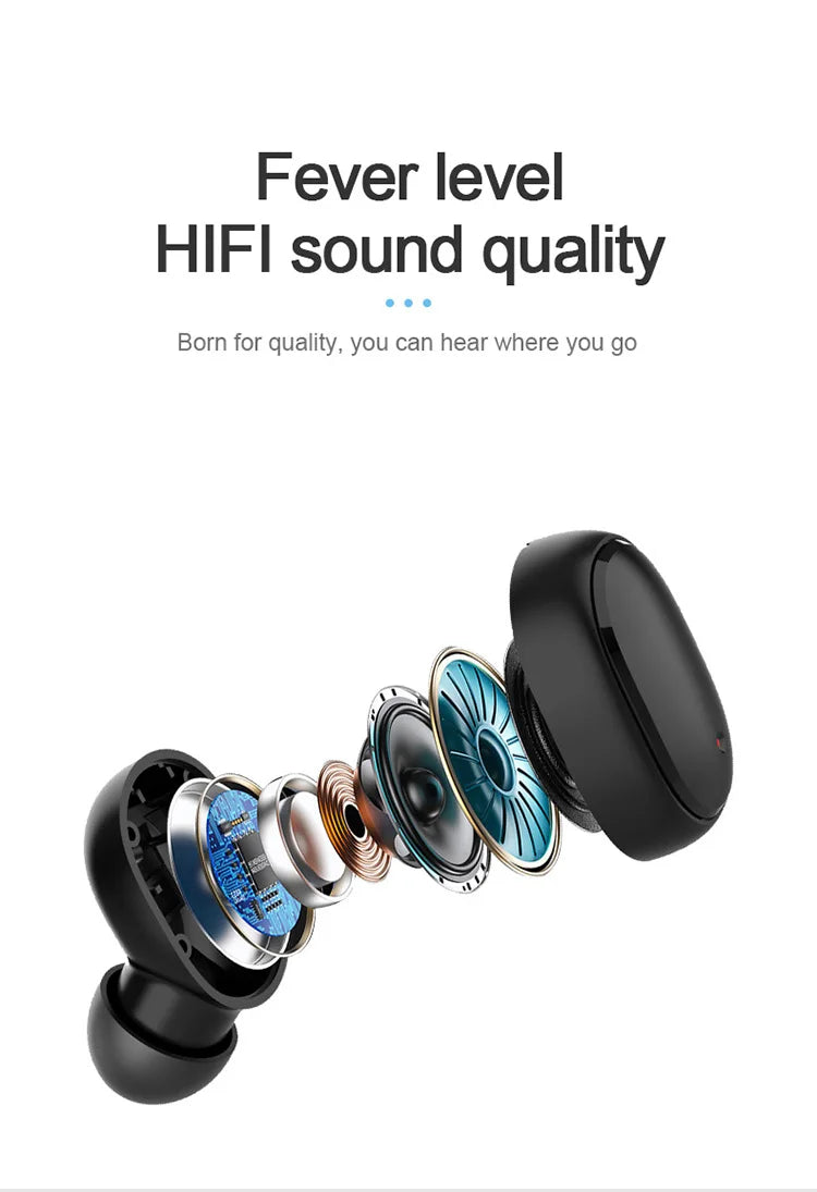 Original A6S TWS Headset Wireless Earphones Bluetooth Headphones Sport Stereo Fone Bluetooth Earbuds for Xiaomi Huawei iPhone Beauty Fashion