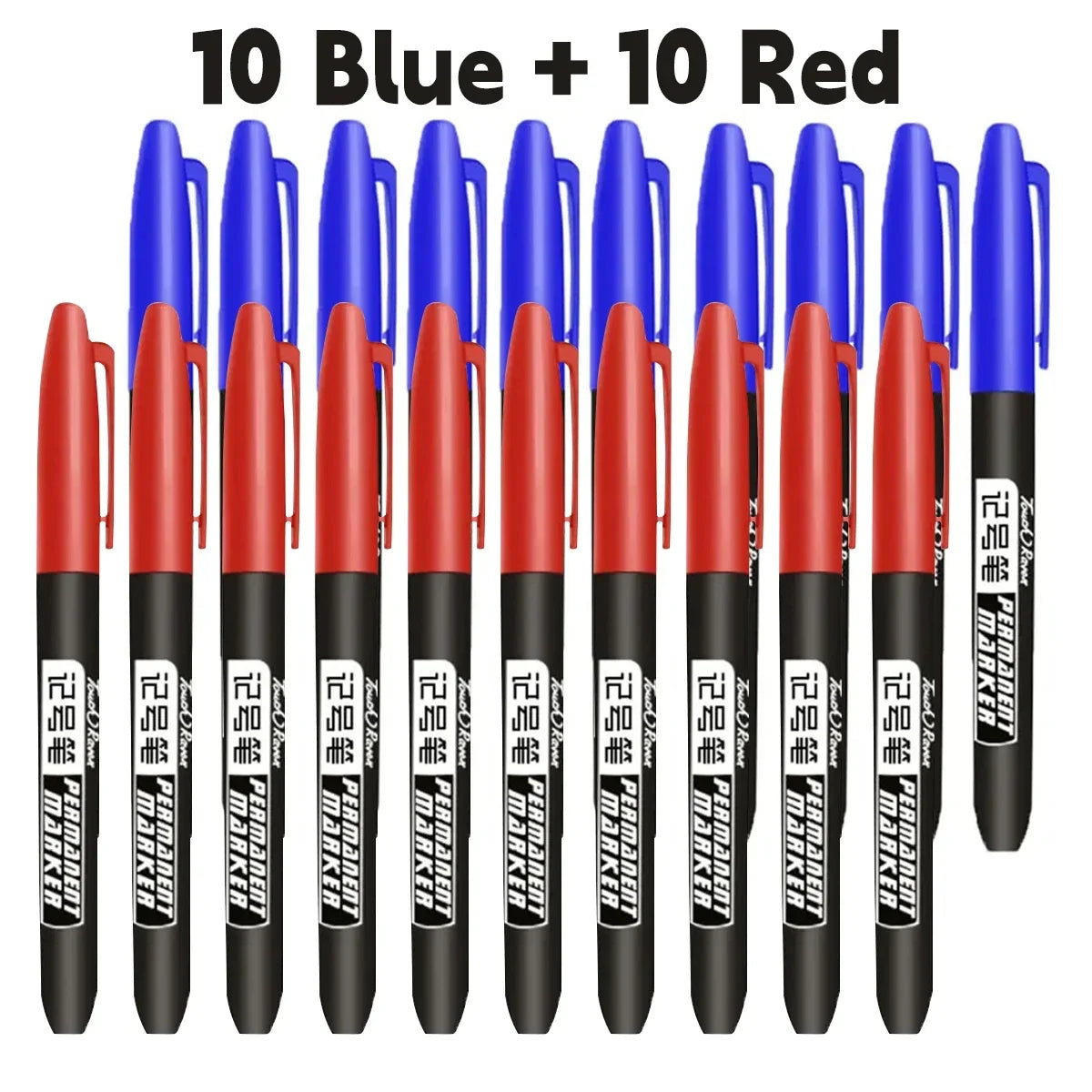 6-20PCs/Set PermanentMarker Pen Fine Point Waterproof Markers Thin Nib Crude Nib Black Blue Red Ink 1.5mm Fine Color Marker Pens Beauty World Shop