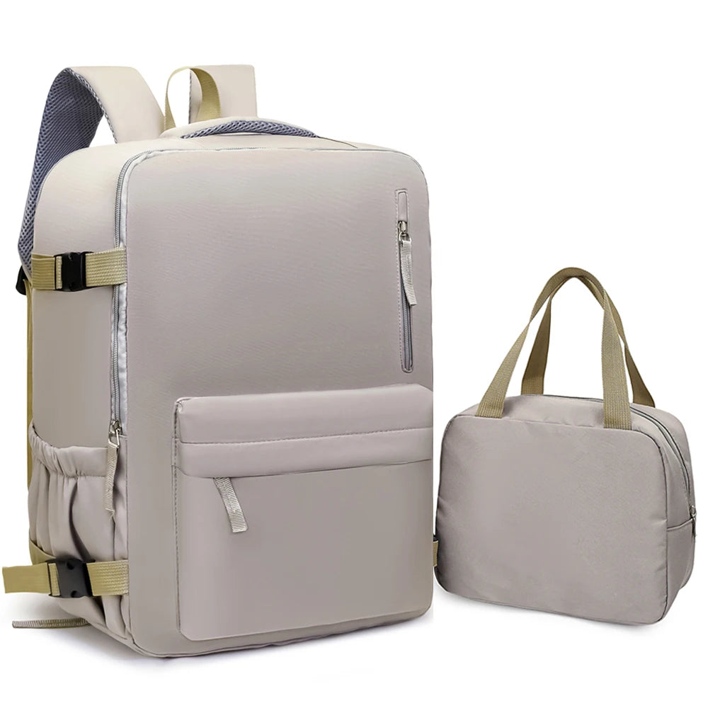 2-Piece 40×30×20cm 180 °   Full Opening Backpack Set, Large Carry-On with Tote Bag for Travel, Business, School & Daily Commuting Beauty World Shop