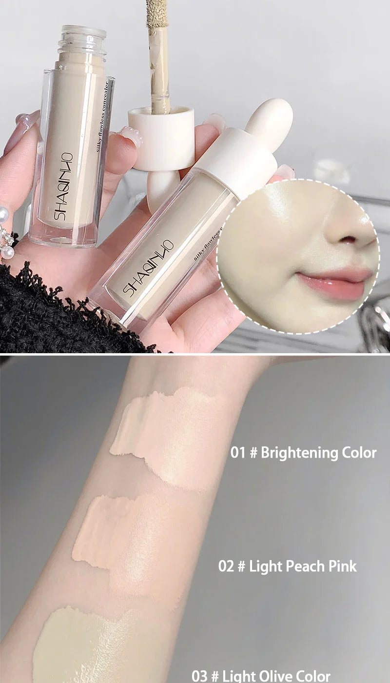 SHAQINUO Flawless Hydrating Concealer - Brightens Dark Circles & Smooths Tear Troughs | Long-lasting Formula, Non-cakey Finish Beauty Trend Shop