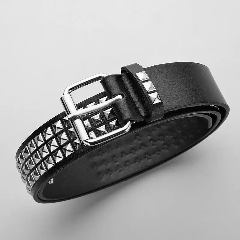 Trend Rivet Belt Heavy Metal Belt Men Women Punk Nightclub Rock Style Belt Jeans Belt Y2K Belt Fashion Decoration Women's Belts Beauty World Shop
