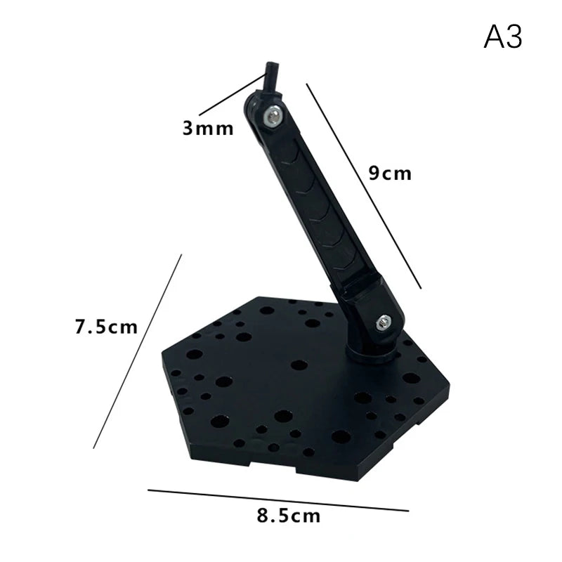Innovative And Practical Handmade Doll DIY Holder Action Figure Model Base Display Stand Black Bracket For 1/144 HG RG Beauty World Shop