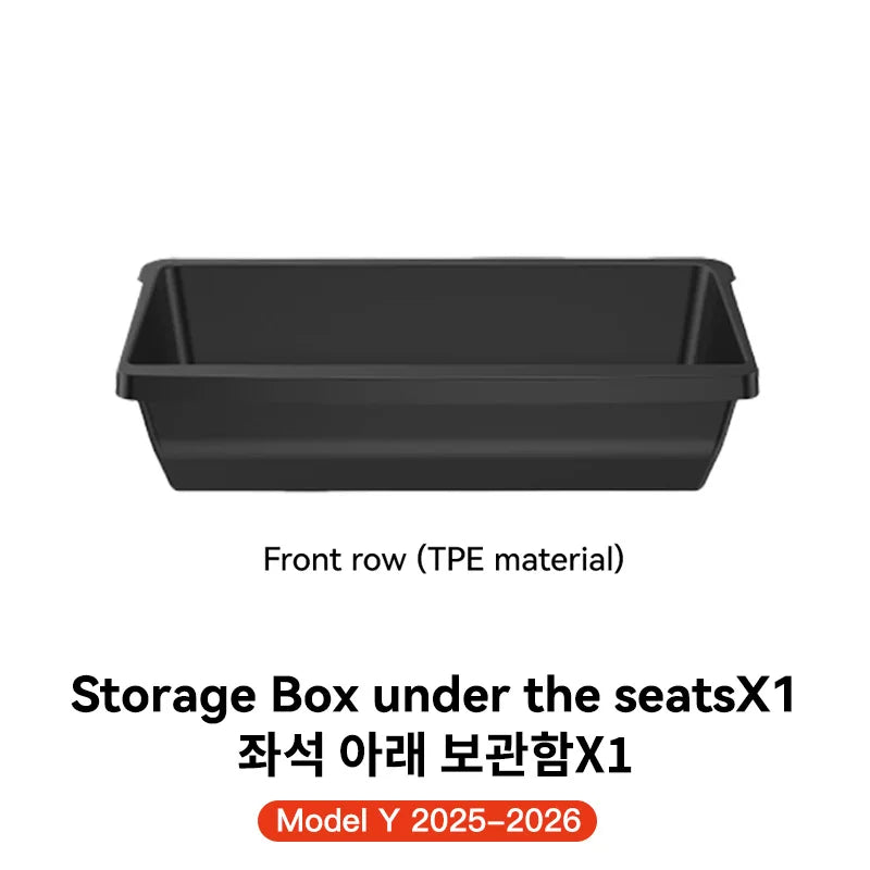 YZ For Tesla Model Y Juniper 2026 Underseat Storage Box Seats Drawer TPE Hidden Storage Tray Push Pull Car Organizer Accessories Beauty World Shop