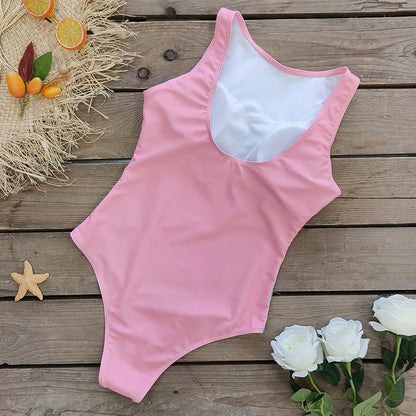2026 New Printed One-piece Swimsuit Classic Printed Lace Up Swimsuit Women's Push Up Flower One-piece Suit Beach Wear For Female Beauty World Shop