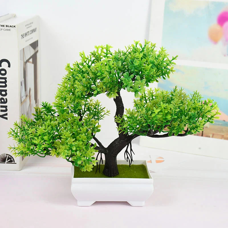 Artificial Plants Bonsai Small Tree Pot Fake Plant Flowers Potted Ornaments For Home Room Table Decoration Hotel Garden Decor Beauty World Shop