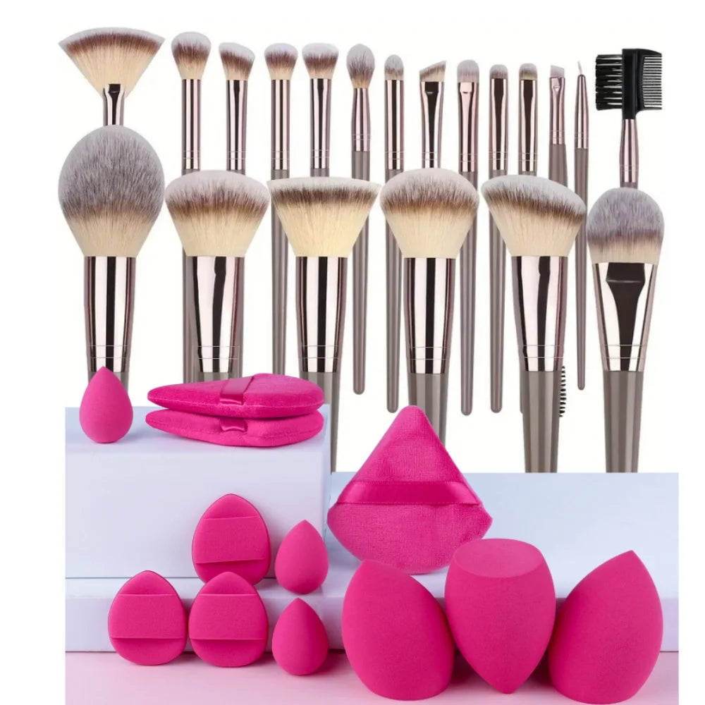 Professional 3-20PCS Makeup Brushes Set Soft Fluffy Foundation Eyeshadow Concealer Blending Blush Brush Kabuki Women Beauty Tool Beauty World Shop