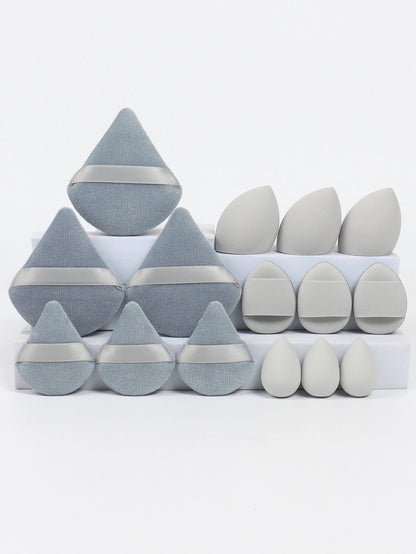 Multi Effect 15 Piece Set 3 Loose Powder Puffs&3 Mini Loose Powder Puffs&3 Medium-Sized Eggs&3 Mini Eggs&3 Air Cushions. Founda Beauty World Shop