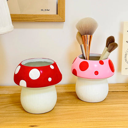 Miniso Creative Cute Mushroomseries Pen Holder Stationery Storage Desktop Decoration for Friends Birthdays Gift Beauty World Shop