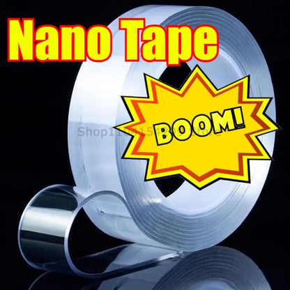 Nano Tape Double Sided Tape Transparent Reusable Waterproof Adhesive Tapes Cleanable Kitchen Bathroom Supplies Tapes Beauty World Shop