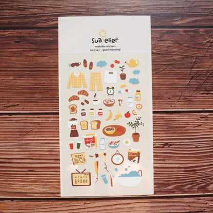 Korean Import Suatelier Travel Home Life Study Friend Stickers Scrapbooking Diy Journaling Diary Stationery Sticker School Gift Beauty World Shop