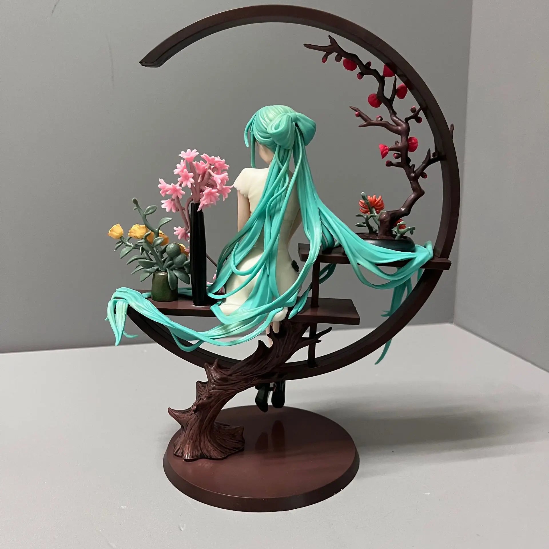 25cm Hatsune Miku In Cheongsam 1/7 Beautiful Girl Figure Model Statue Boys Collection Desktop Decoration Ornament Toys Gifts Beauty World Shop