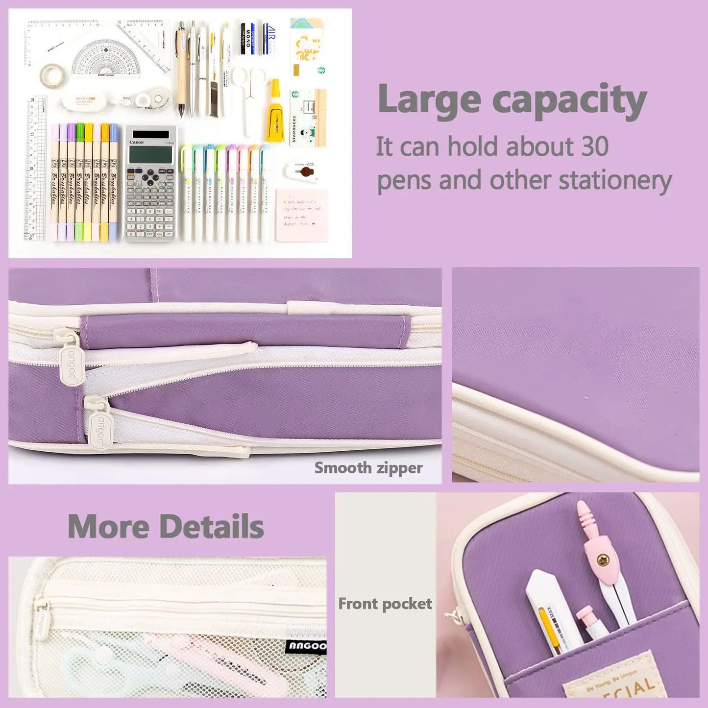 Kawaii Pencil Cases Large Capacity Pencil Bag Pouch Holder Box for Girls Office Students Organizer School Stationery Supplies Beauty World Shop