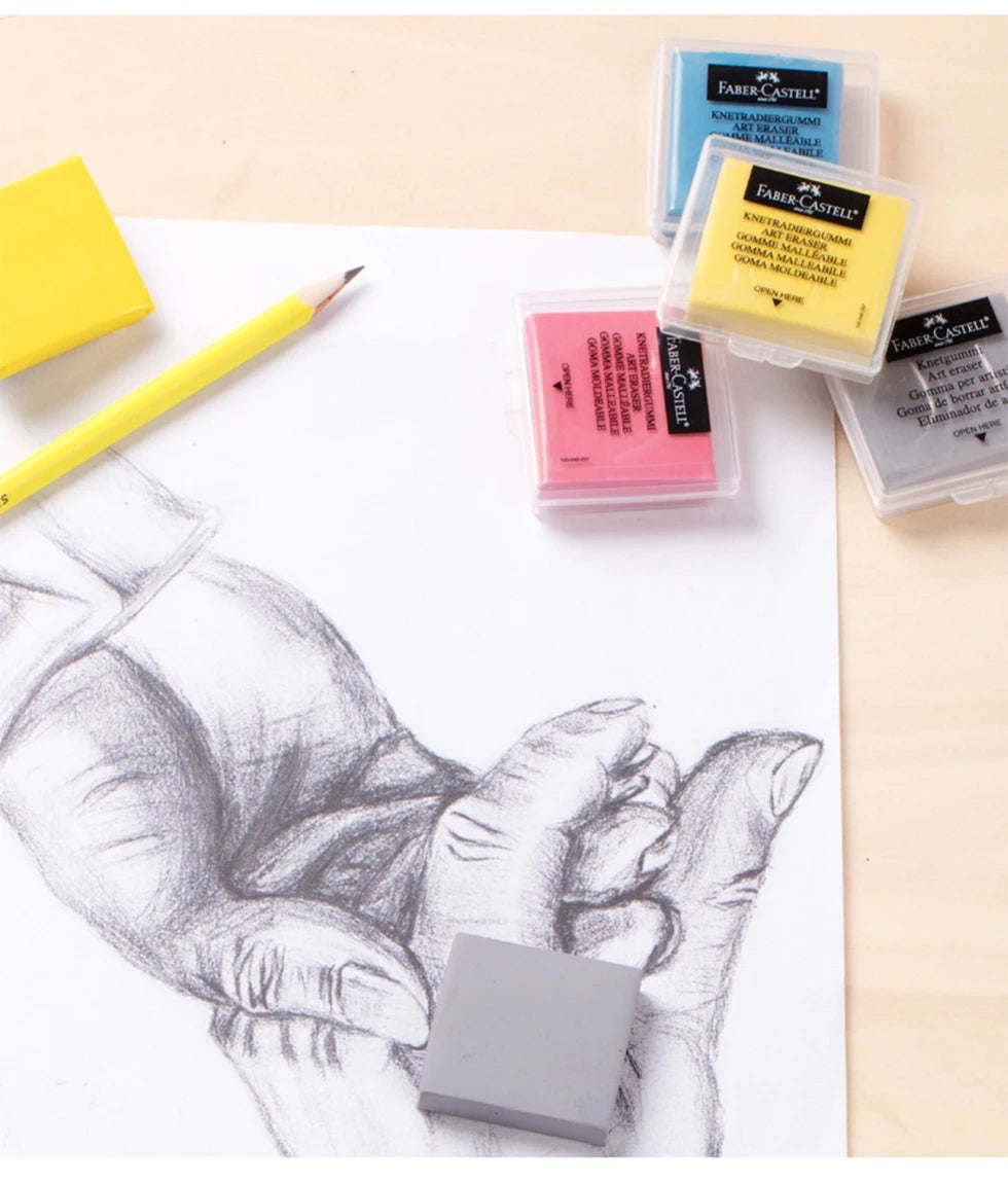 Faber - Castell Premium Soft Kneadable Eraser, Perfect for Art Painting, Design & Plasticine Stat - Ultra - Plastic Sketch Tool Beauty World Shop