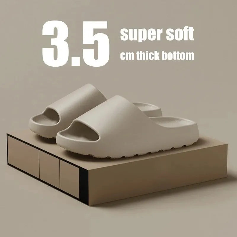 Coconut Slippers Cloud Thick-soled Sandals Summer Fashion Soft Bottom Beach Men Slippers Women's Sandals  EVA Slides Beauty World Shop