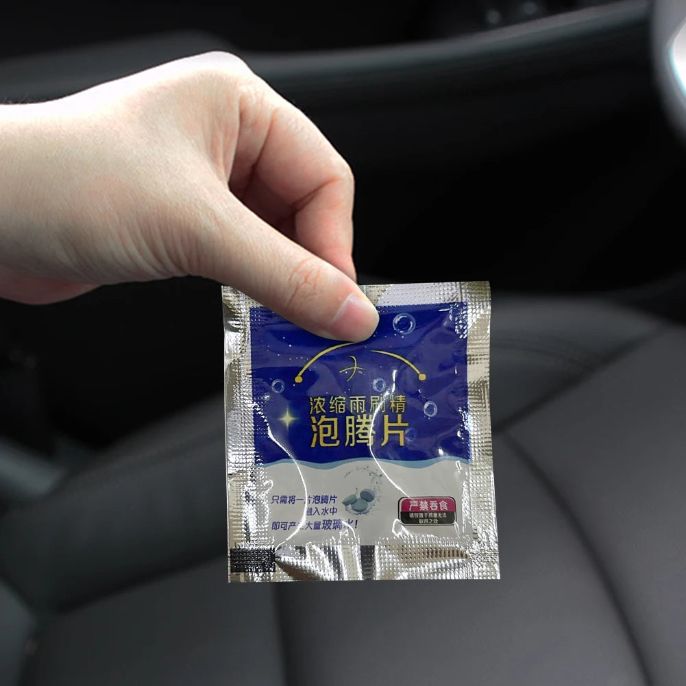 200-10pcs Solid Cleaner Car Windscreen Cleaner Effervescent Tablet Auto Wiper Glass Solid Cleaning Concentrated TabletsDetergent Beauty World Shop
