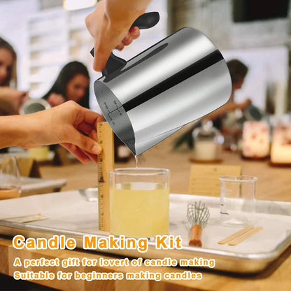 1 Set Candle Making Kit Pouring Pot Candle Making Supplies Tools Kit Diy Handmade Wax Candles with Wax Melting Hot Plate Beauty World Shop