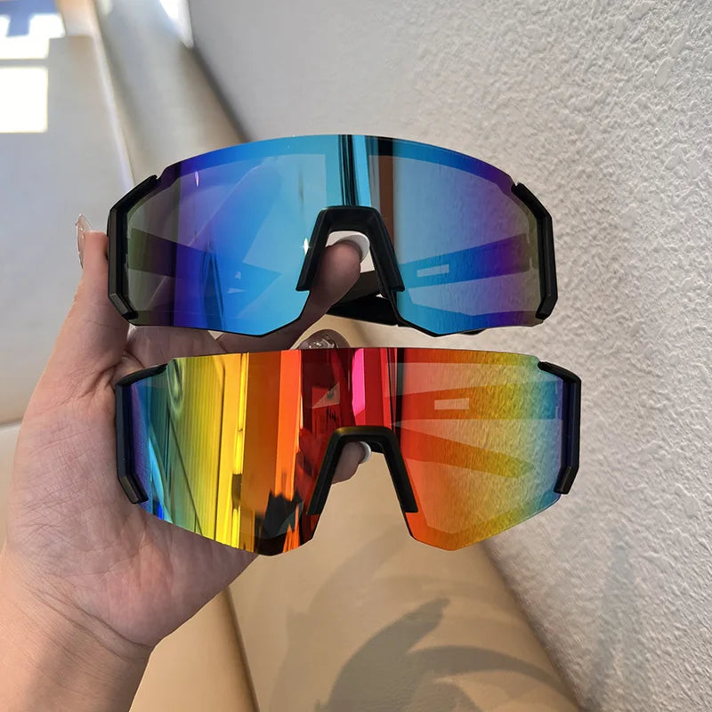Hiking 2pcs Cycling Anti Light Glasses Men Women UV400 Sandproof Eye Protector Shades Outdoor Sports Goggle Anti Radiation Lens Beauty World Shop
