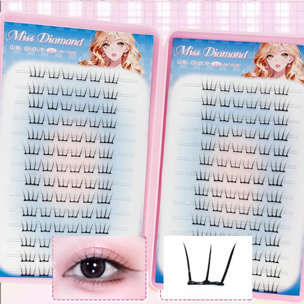 Large Capacity Korean Style Eyelashes Clusters Dense Comics Artificial Eyelashes Perfect Makeup Tool For Girls Enlarge Your Eyes Beauty World Shop