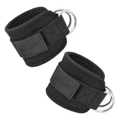 AOLIKES Adjustable Padded Ankle Wrist Cuffs Padded Straps D-Ring Glute Kickback for Cable Machine, Ideal for Glutes Exercises Beauty World Shop