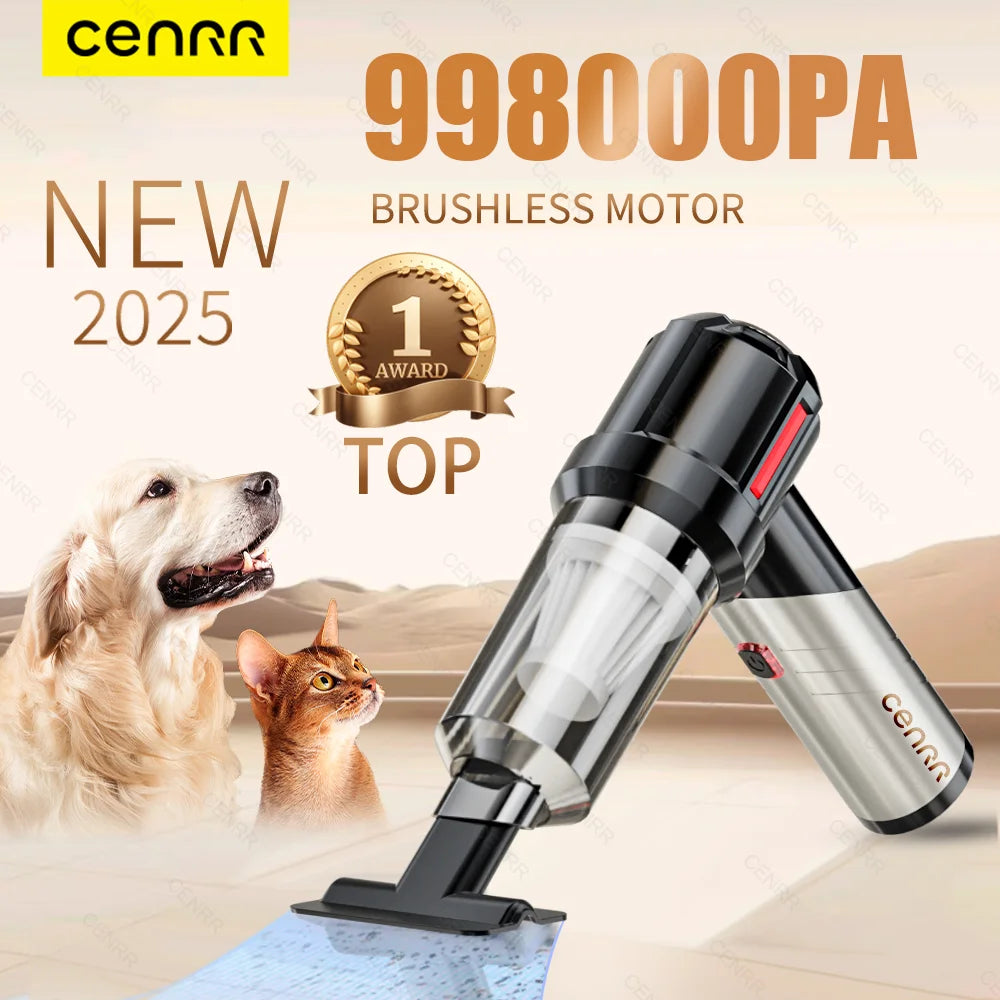 CENRR 998000PA Car Vacuum Cleaner Strong Suction Powerful Handheld Wireless Vacuum Cleaner Mini Blower for Home Appliance Beauty World Shop