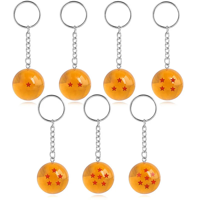 2.7cm 7PCS/set Dragon Ball Z Anime Son Goku Shenron Dragonball Crystal Ball Resin Action Figure Model Toy Kids GIft Keychain Beauty World Shop