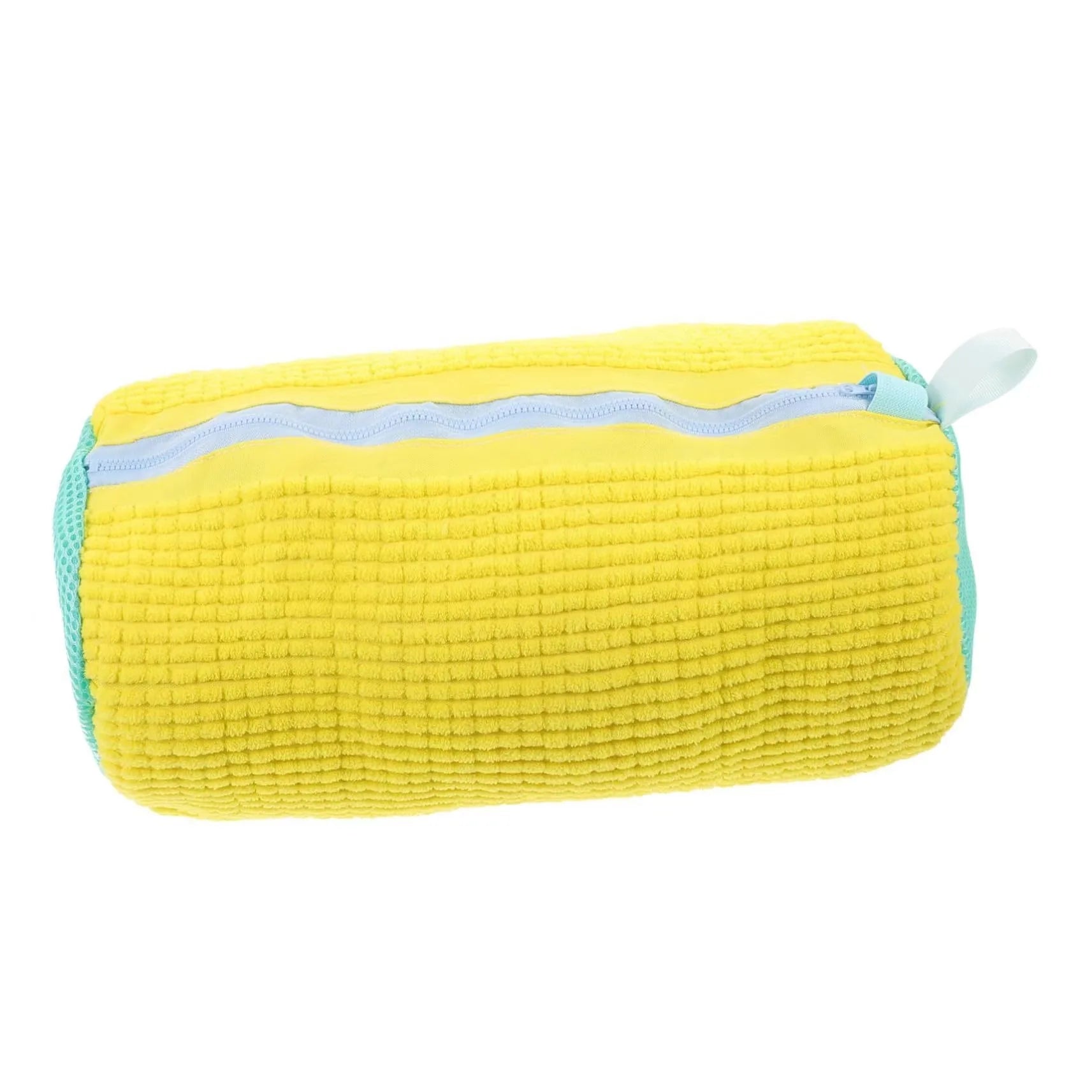 Durable Shoe Washing Machine Bag for All Shoe Types-Yellow with Blue Zipper,Ideal for Sneakers and Casual Shoes,Laundry Wash Bag Beauty World Shop