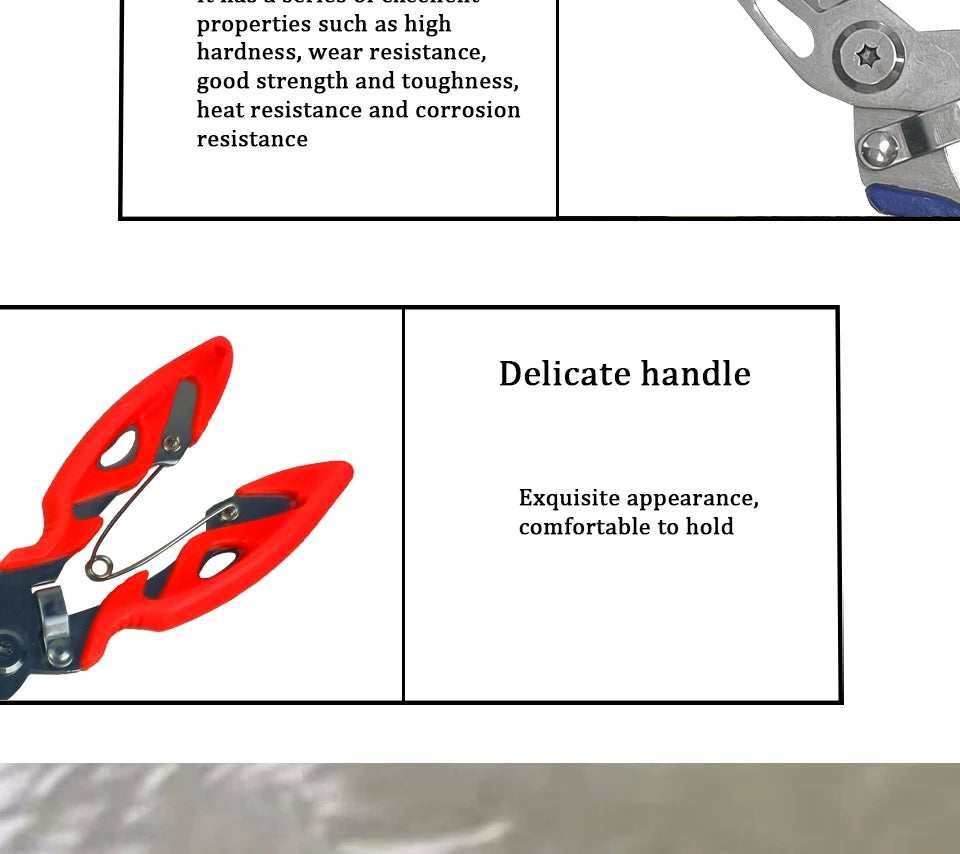 Fishing Lure Plier Scissors Return Spring Latch Bend Design Comfortable Handle Needle Nose Pliers Eagle Nose Pliers Orange Beauty World Shop