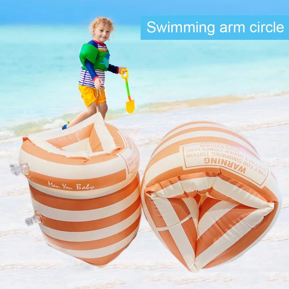 1Pair Pool Buoy Armbands Double Air Bag Inflatable Swimming Pool Float PVC Printed Arm Tube Adult Kids Arm Ring Pool Accessories Beauty World Shop