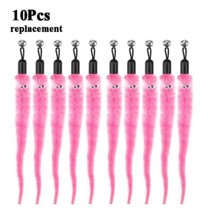 Replace Plush Cat Toy Accessories Worms Replacement Head Funny Cat Stick Pet Toys 5/10/6/11 Pcs Beauty World Shop