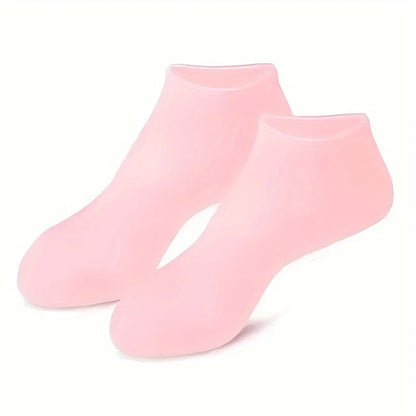 2 Pack Silicone Elastic Moisturizing Foot Socks, Spa Massage Moisturizing Gel Socks for Dry Cracked Feet, Foot Care Socks Tools Beauty World Shop