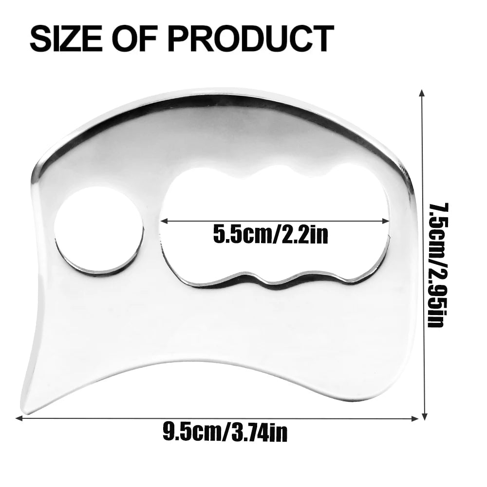Stainless Steel Gua Sha Scraping Massage Tool IASTM Tool for Back, Legs, Arms Scraper, Anti-cellulite, Muscle Massage Relaxation Beauty World Shop