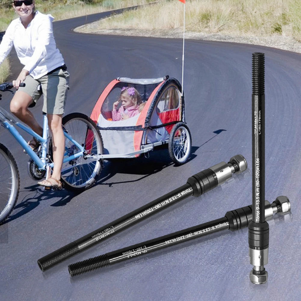 Bicycle Trailer Thru Axle 160-178mm Cargo Trailer Kid Trailer Thru Axle Bike Trailer Hitch Axle Bike Accessories Beauty World Shop
