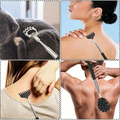 Adjustable Cactus Back Scratcher Massager - 2 Spike Sizes (0.25" 0.5") for Men & Women - Long Lasting PVC Itching Stick Beauty World Shop