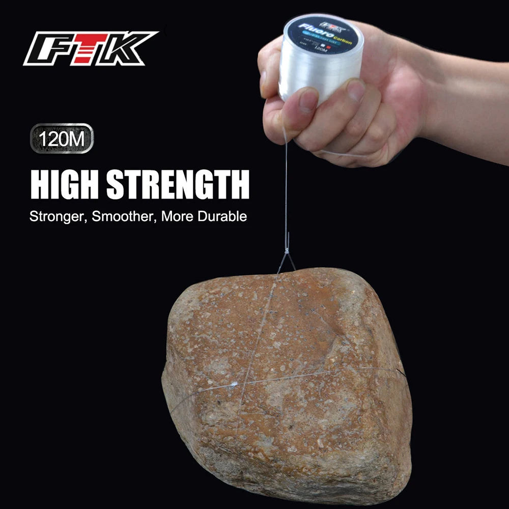 Nylon fishing Line 120m 0.14mm-0.6mm 4.13lb-45lb fluorocarbon coating treatment process carbon surface Fishing Accessories Beauty World Shop