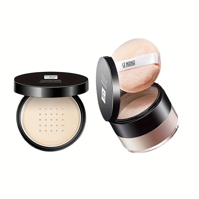 Hydrating Flawless Setting Powder,Natural Nude Finish Oil Control Strong Concealer for All Skin Types Fine Powdery Face Makeup Beauty World Shop