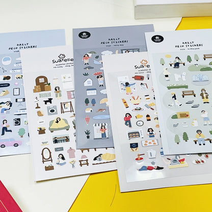 Korean Import Suatelier Travel Home Life Study Friend Stickers Scrapbooking Diy Journaling Diary Stationery Sticker School Gift Beauty World Shop