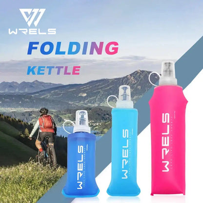 1pc150ml/250ml/500ml Outdoor Collapsible Silicone Bite Size Water Bottle Running Camping Hiking Travel Convenient Water Bottle Beauty World Shop