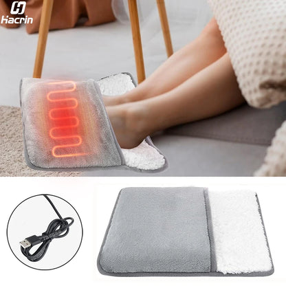 Foot Warmer USB Foot Heater Electric Foot Heating Pad Fast Heating Soft Plush Electric Foot Warmer for Home Heated Feet Warmer Beauty World Shop