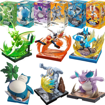 Blokees Pokemon Adventure Prologue Snorlax Cinderace Scyther Lucario Monster Action Figure Model Assembling Toys Birthday Gifts Beauty World Shop
